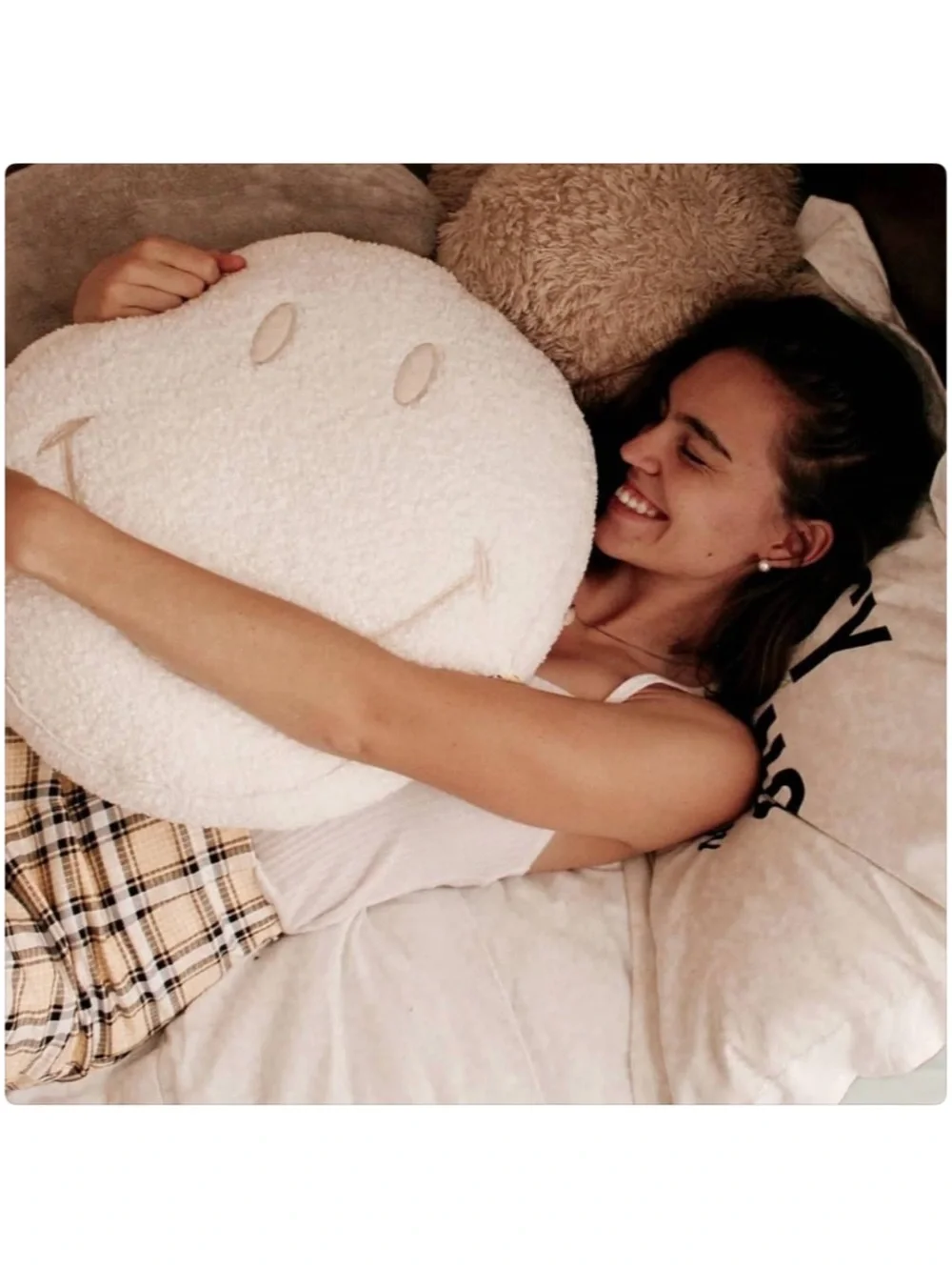 Boucle Smiley Get Cushy Cushion by Smiley